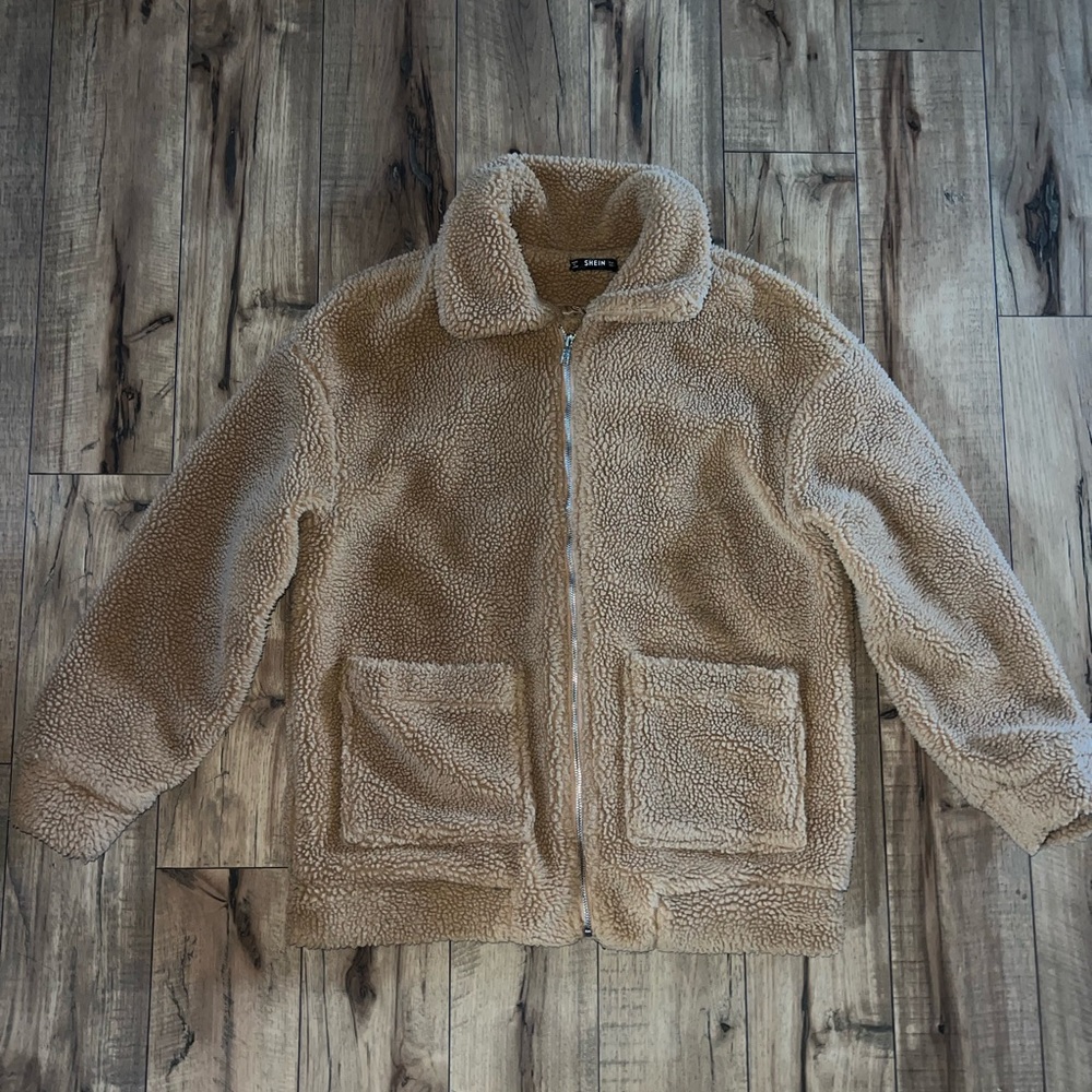 Tan teddy bear jacket